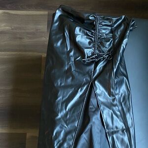 faux leather skirt
